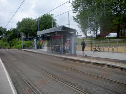 Platform 1 for trams to Birmingham from by platform 2