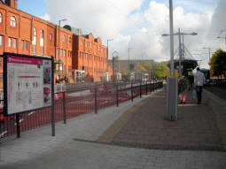 Looking onto the platform from the  terminating end. The approximate line of the former platform's edge is obvious
