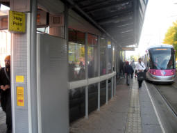 Looking along the platform